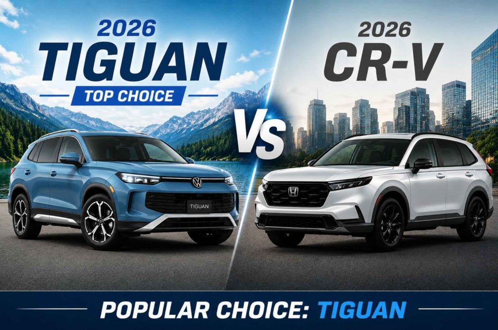 2026 Volkswagen Tiguan and the Honda CR-V.