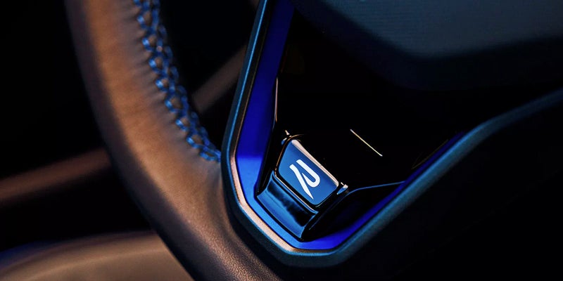 Steering wheel detail with controls