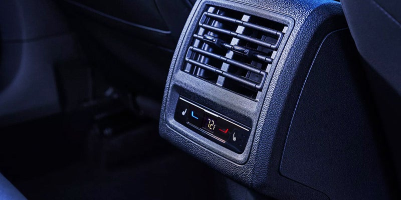 Rear air vents and climate controls