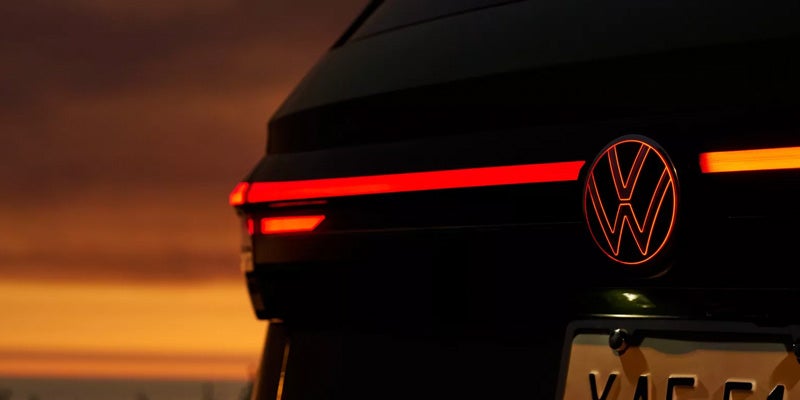 Rear taillight and VW badge