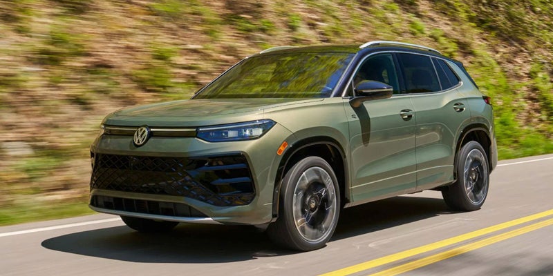 Front driving view of Volkswagen Tiguan