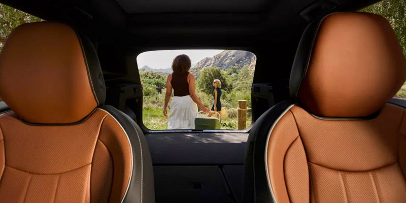 Panoramic sunroof interior view